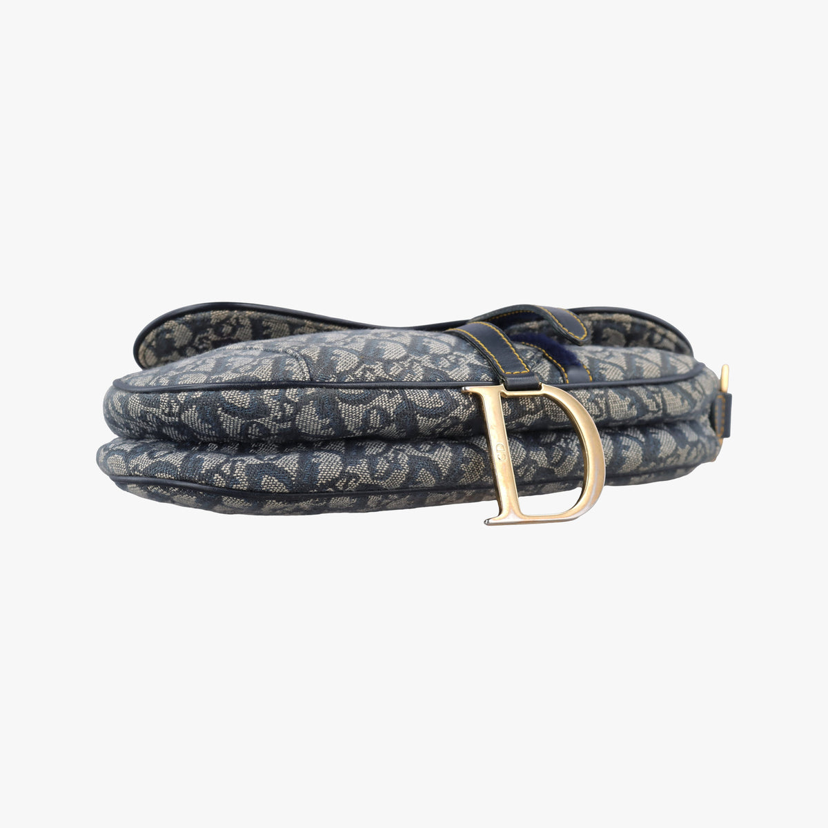 Pre-owned Christian Dior Saddle Navy Jacquard  shoulderbag | stylenewstar
