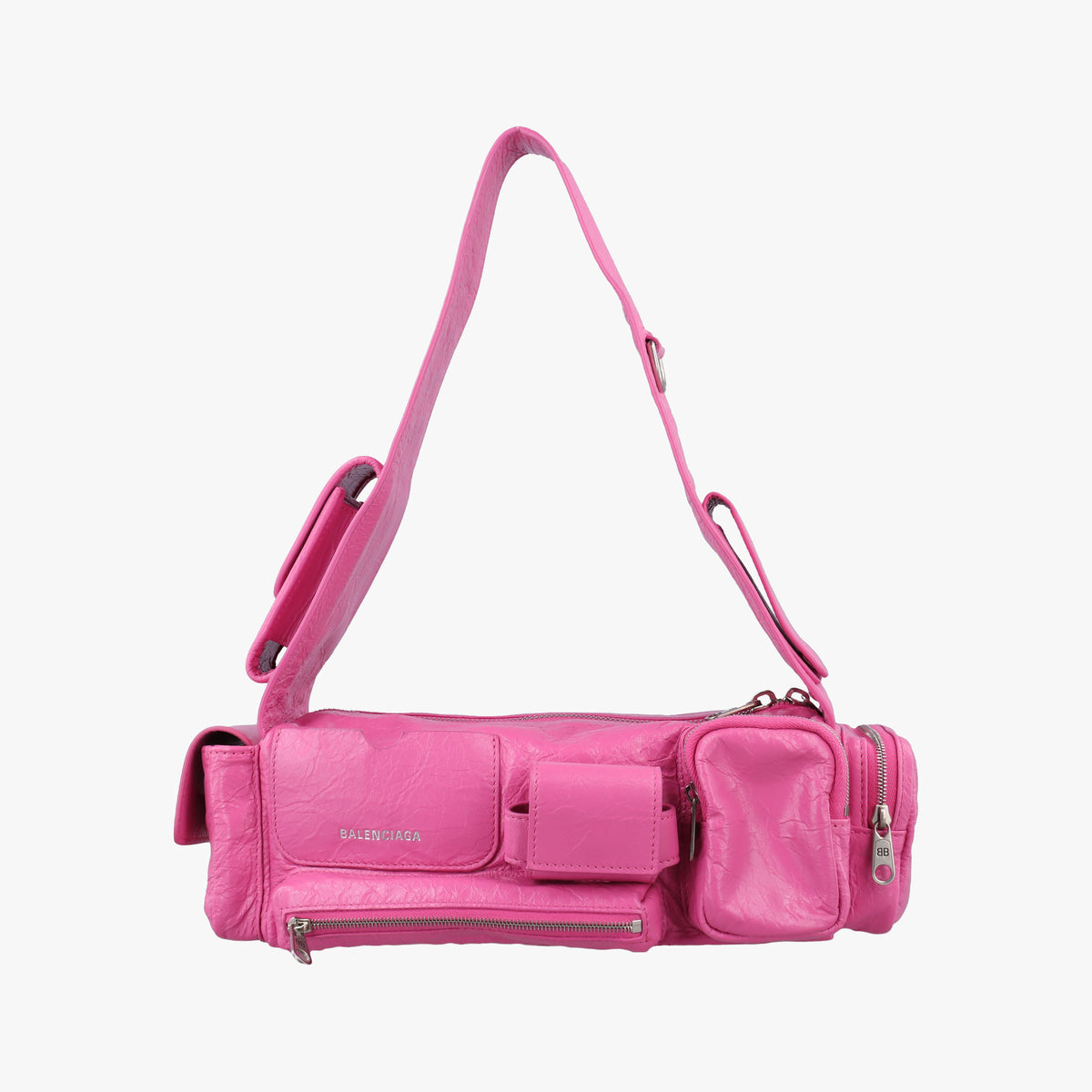 Pre-owned Balenciaga Superbusy XS Sling Bag Rose leather 762516 shoulderbag | stylenewstar