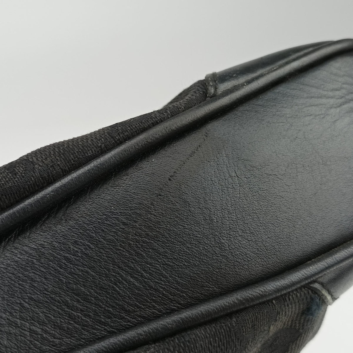 Pre-owned Gucci Bamboo GG Canvas Black canvas×leather 001-40 shoulderbag | stylenewstar