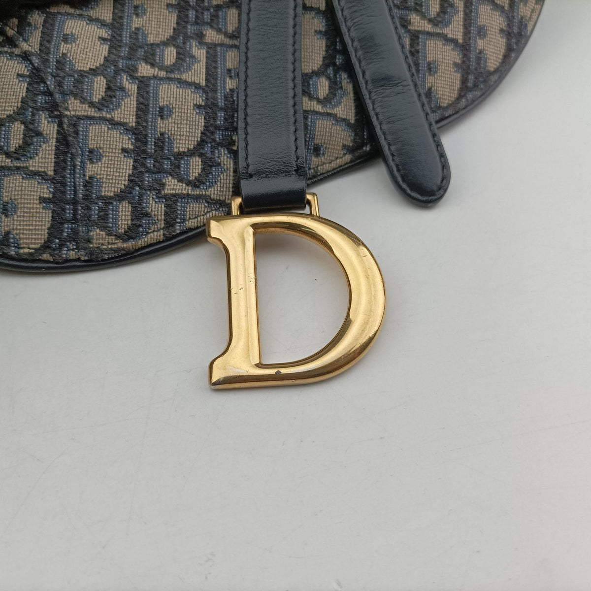 Vintage Christian Dior Saddle Navy Jacquard×Leather  bum bag/waist bag | stylenewstar