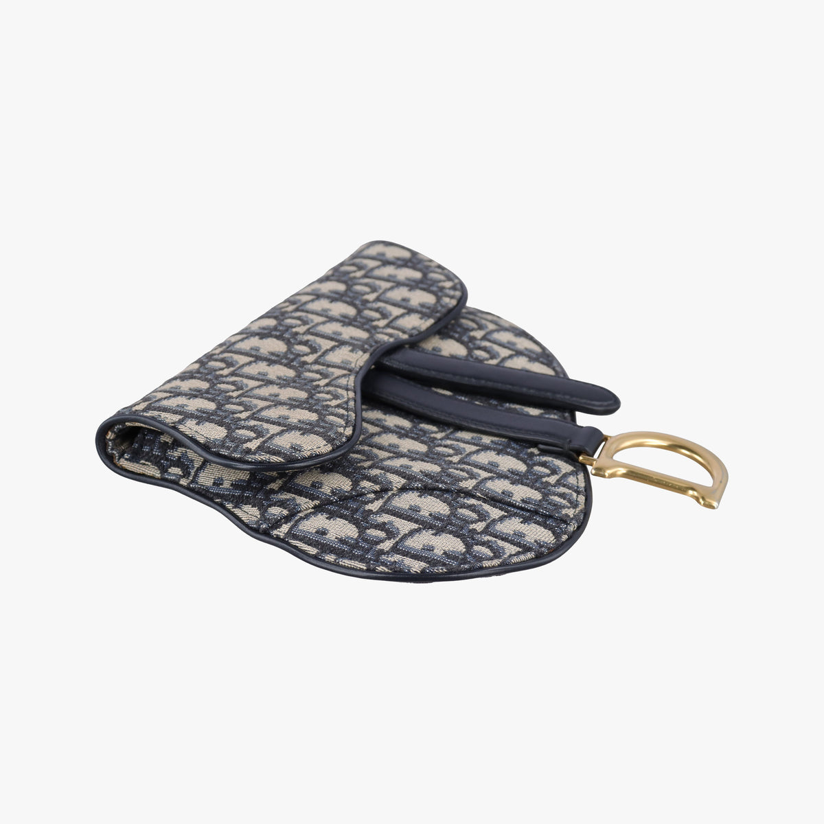 Vintage Christian Dior Saddle Navy Jacquard×Leather  bum bag/waist bag | stylenewstar