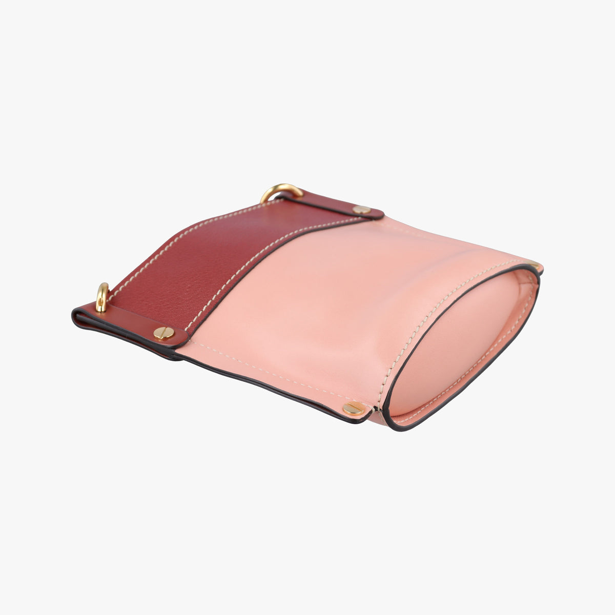Pre-owned Chloe Aby Pink x Red Leather  shoulderbag | stylenewstar