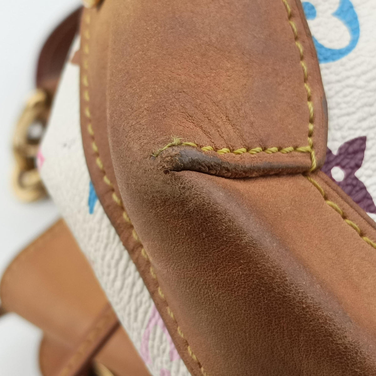 Secondhand Louis Vuitton URSULA white Monogram Multicolor M40123 handbag | stylenewstar