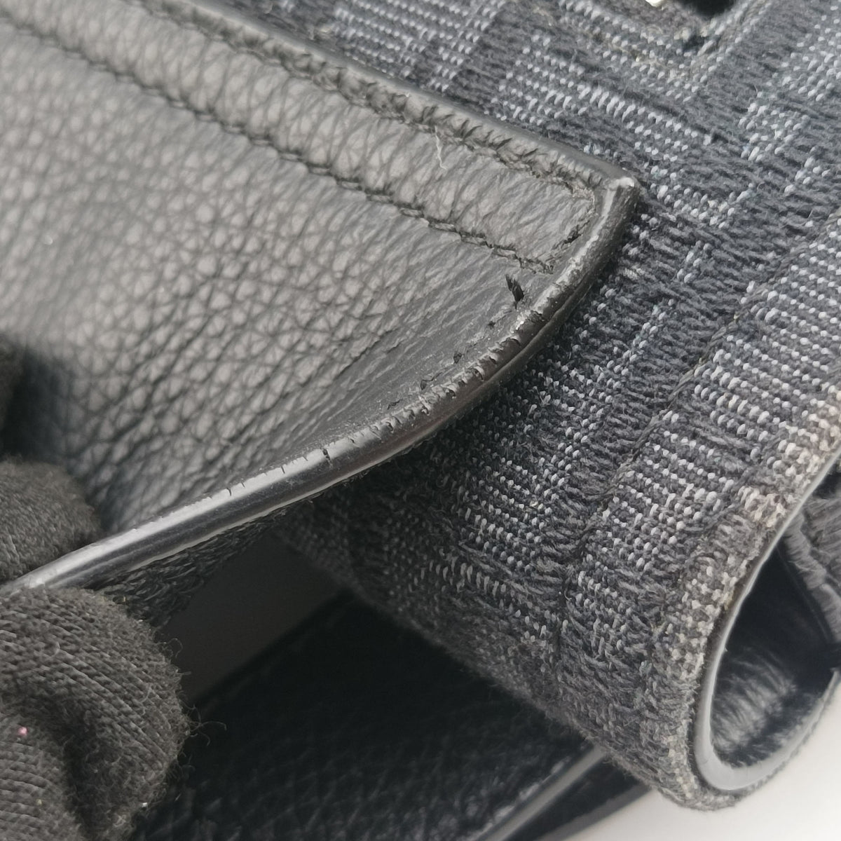 Pre-owned Christian Dior Saddle Black Jacquard  bum bag/waist bag | stylenewstar
