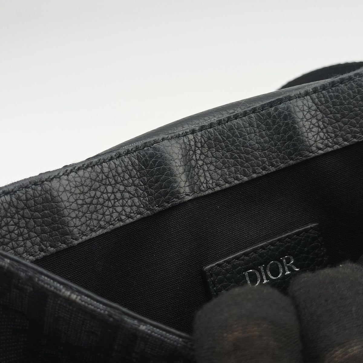 Pre-owned Christian Dior Saddle Black Jacquard  bum bag/waist bag | stylenewstar