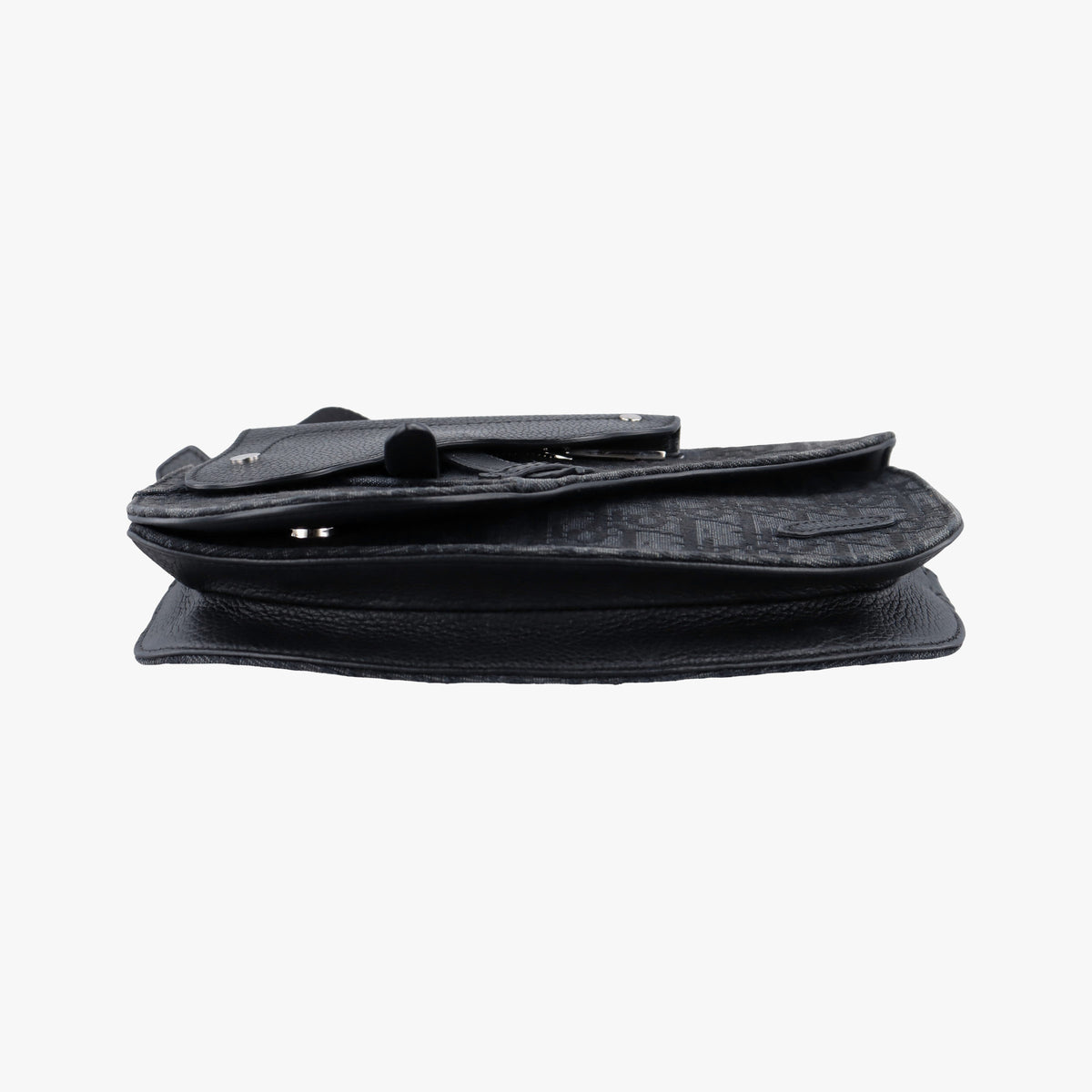 Pre-owned Christian Dior Saddle Black Jacquard  bum bag/waist bag | stylenewstar