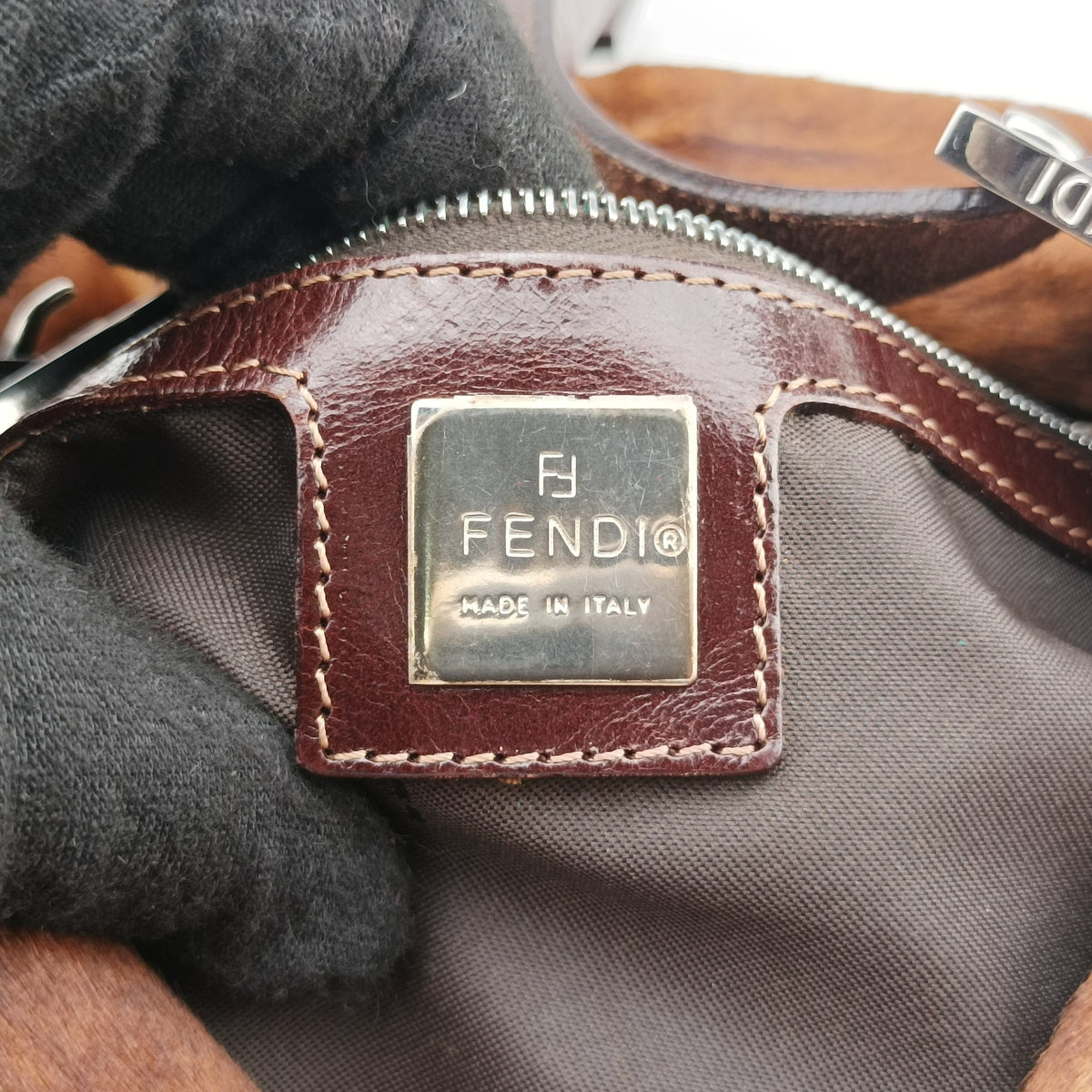 Vintage Fendi Mamma Baguette Brown pony hair 26426 shoulderbag | stylenewstar