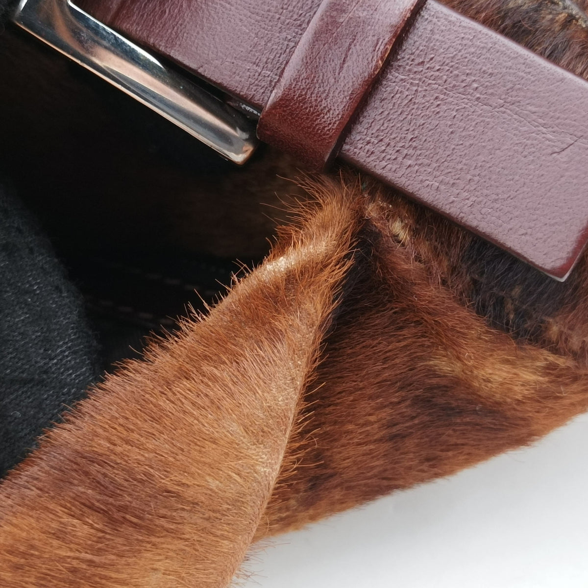 Vintage Fendi Mamma Baguette Brown pony hair 26426 shoulderbag | stylenewstar