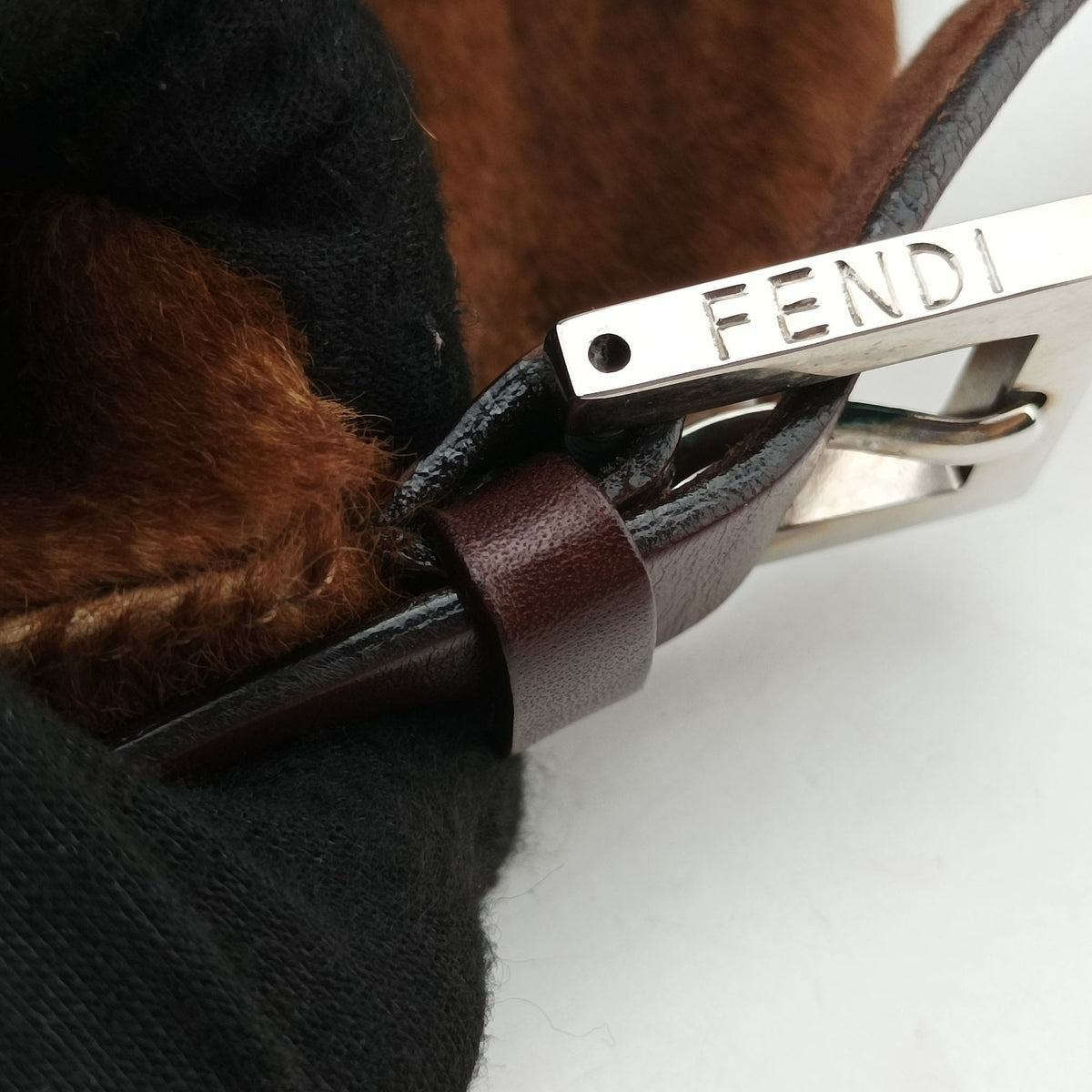 Vintage Fendi Mamma Baguette Brown pony hair 26426 shoulderbag | stylenewstar