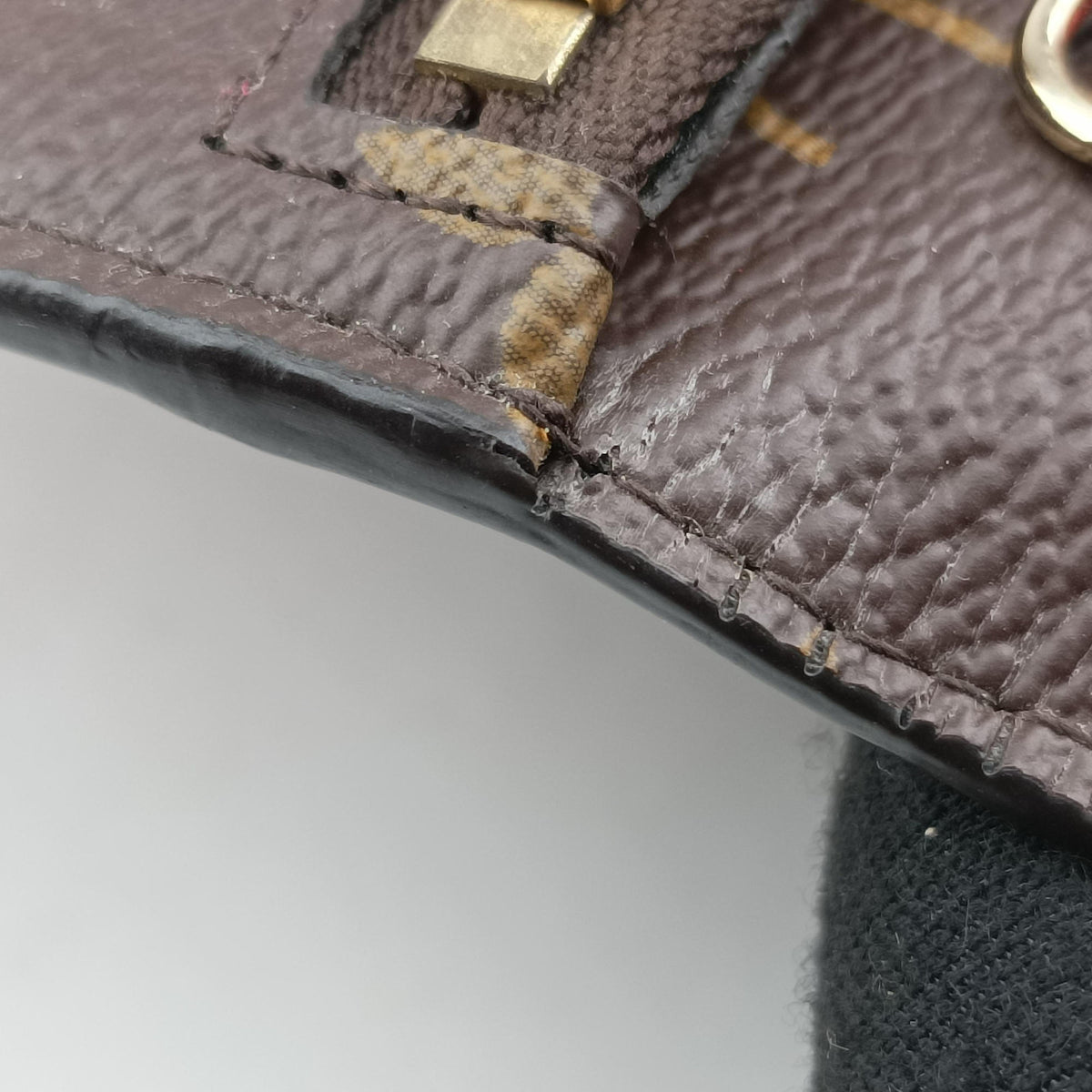 Secondhand Louis Vuitton Pochette Weekend brown×Fuchsia Pink Monogram Canvas M62456 shoulderbag | stylenewstar