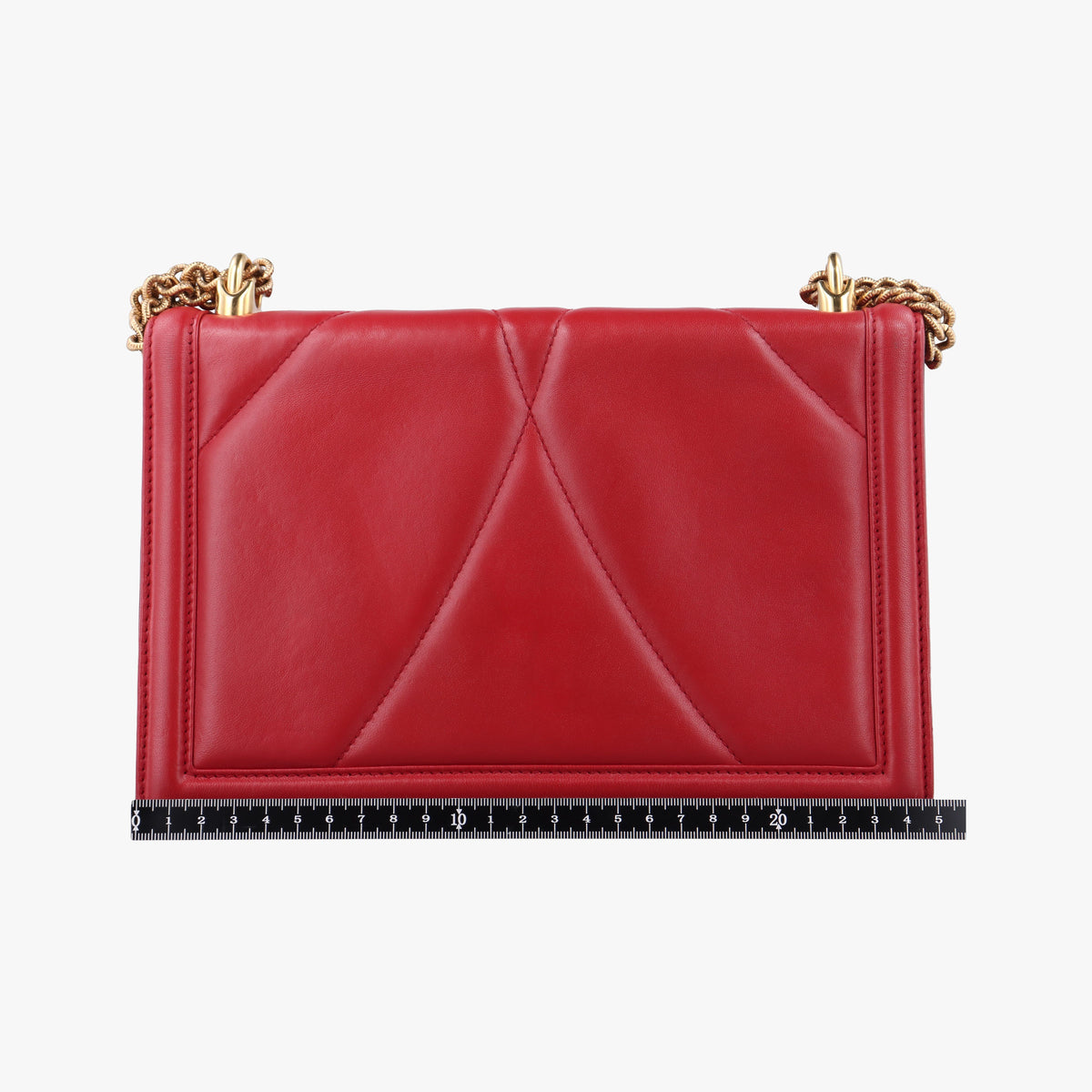 Pre-owned Dolce & Gabbana Devotion Red Leather  shoulderbag | stylenewstar