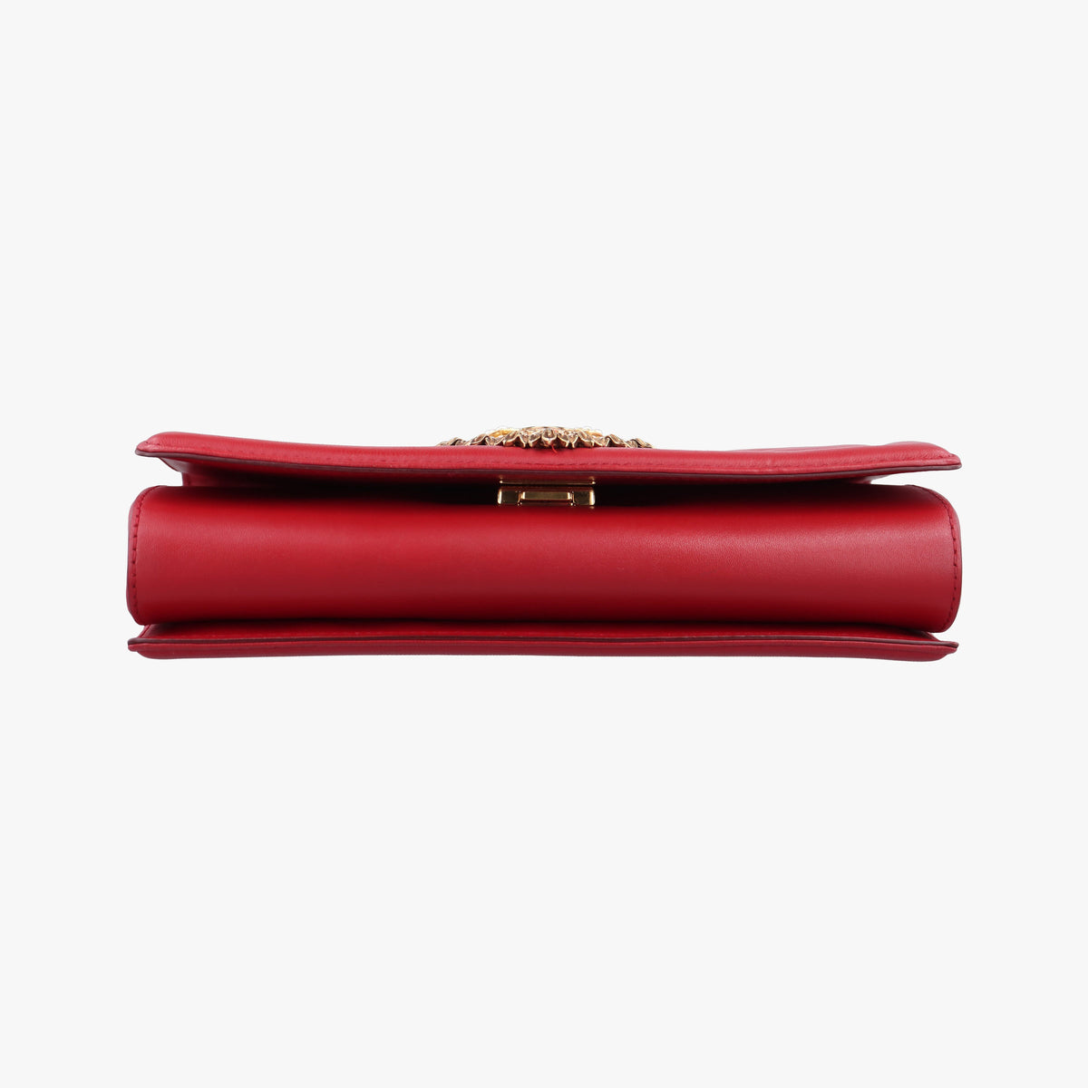Pre-owned Dolce & Gabbana Devotion Red Leather  shoulderbag | stylenewstar