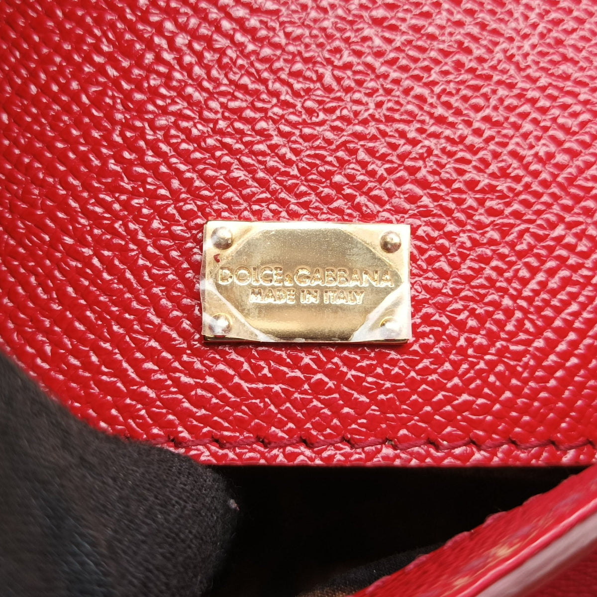 Pre-owned Dolce & Gabbana SICILY Red Leather  shoulderbag | stylenewstar