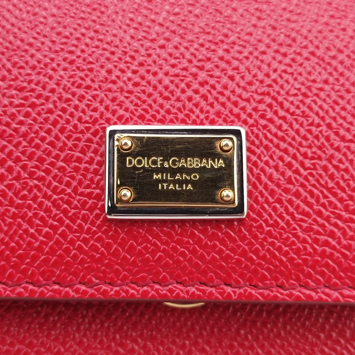 Pre-owned Dolce & Gabbana SICILY Red Leather  shoulderbag | stylenewstar