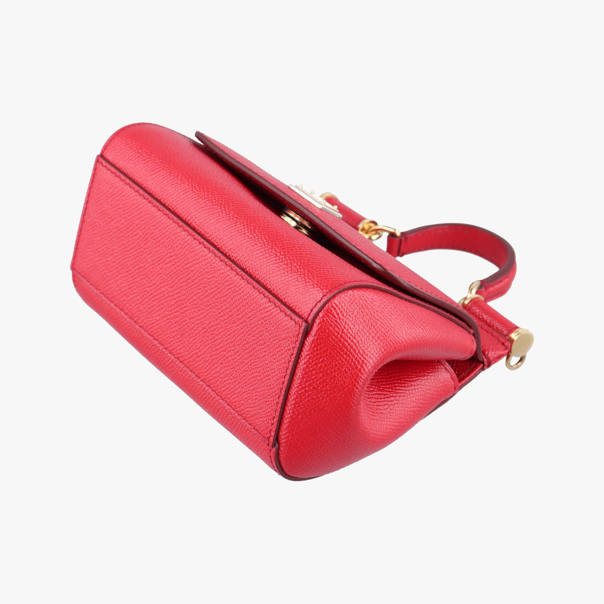 Pre-owned Dolce & Gabbana SICILY Red Leather  shoulderbag | stylenewstar