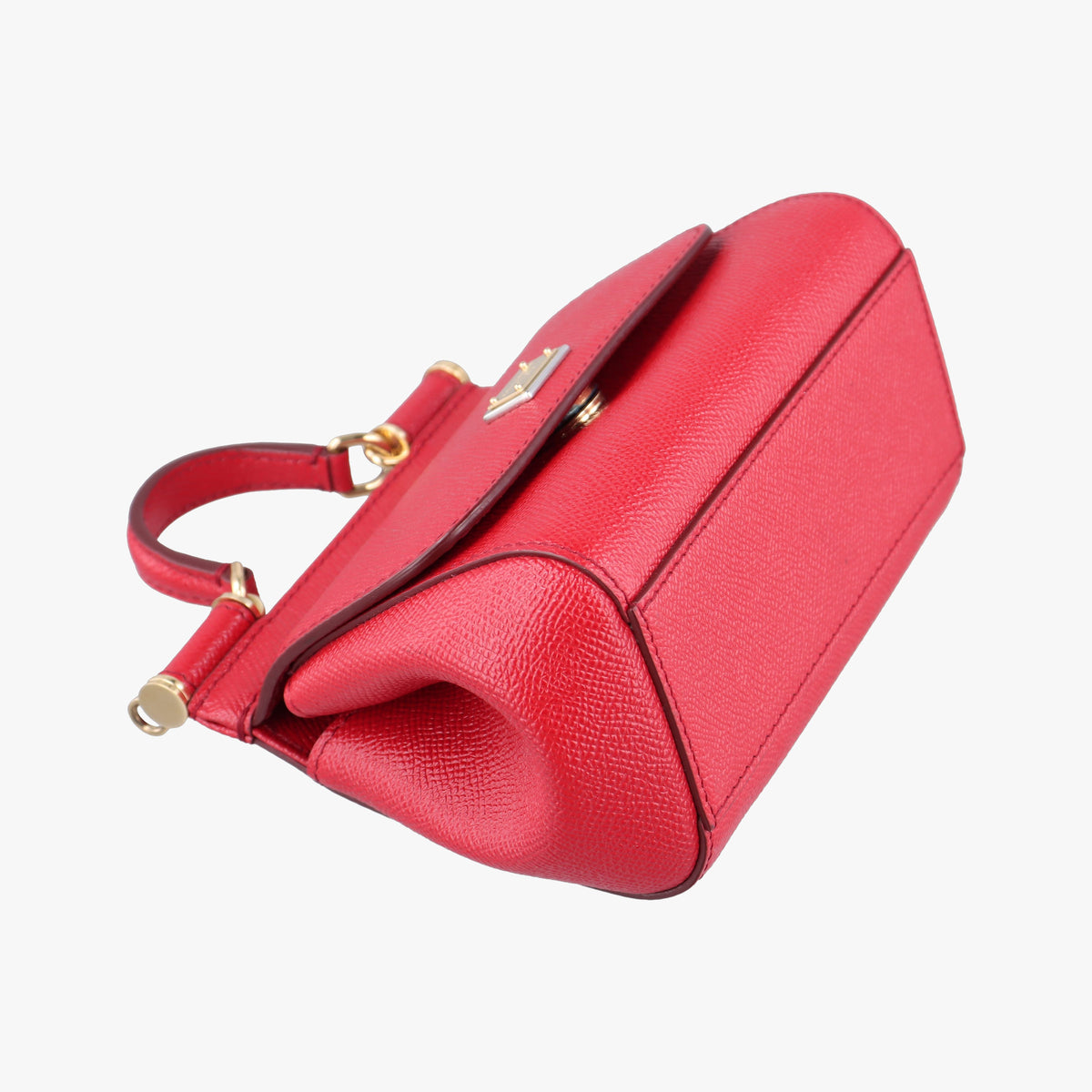 Pre-owned Dolce & Gabbana SICILY Red Leather  shoulderbag | stylenewstar
