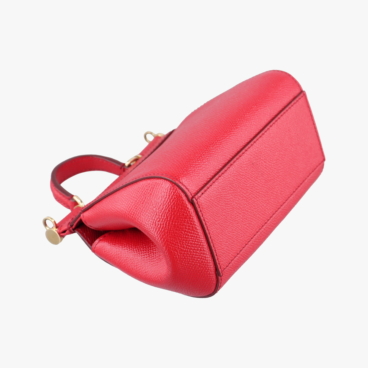Pre-owned Dolce & Gabbana SICILY Red Leather  shoulderbag | stylenewstar