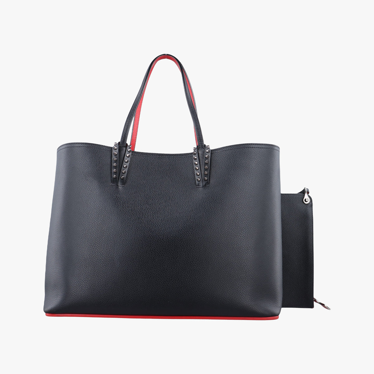 Pre-owned Christian Louboutin CABATA  Tote Black Leather  shoulderbag | stylenewstar