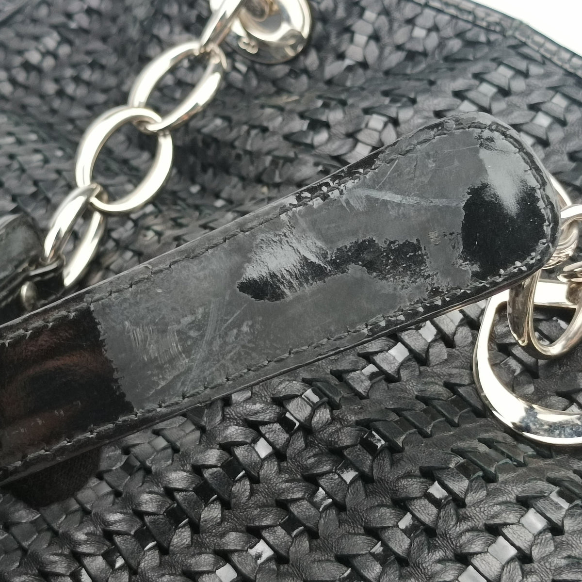 Secondhand Christian Dior Soft Lady Dior Intrecciato Tote Black lambskin  handbag | stylenewstar