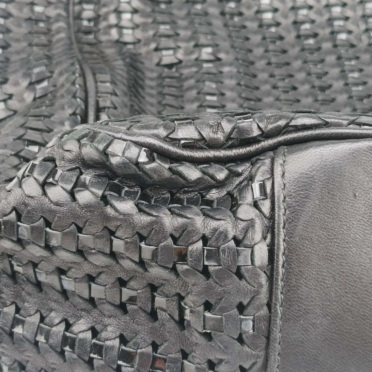 Secondhand Christian Dior Soft Lady Dior Intrecciato Tote Black lambskin  handbag | stylenewstar