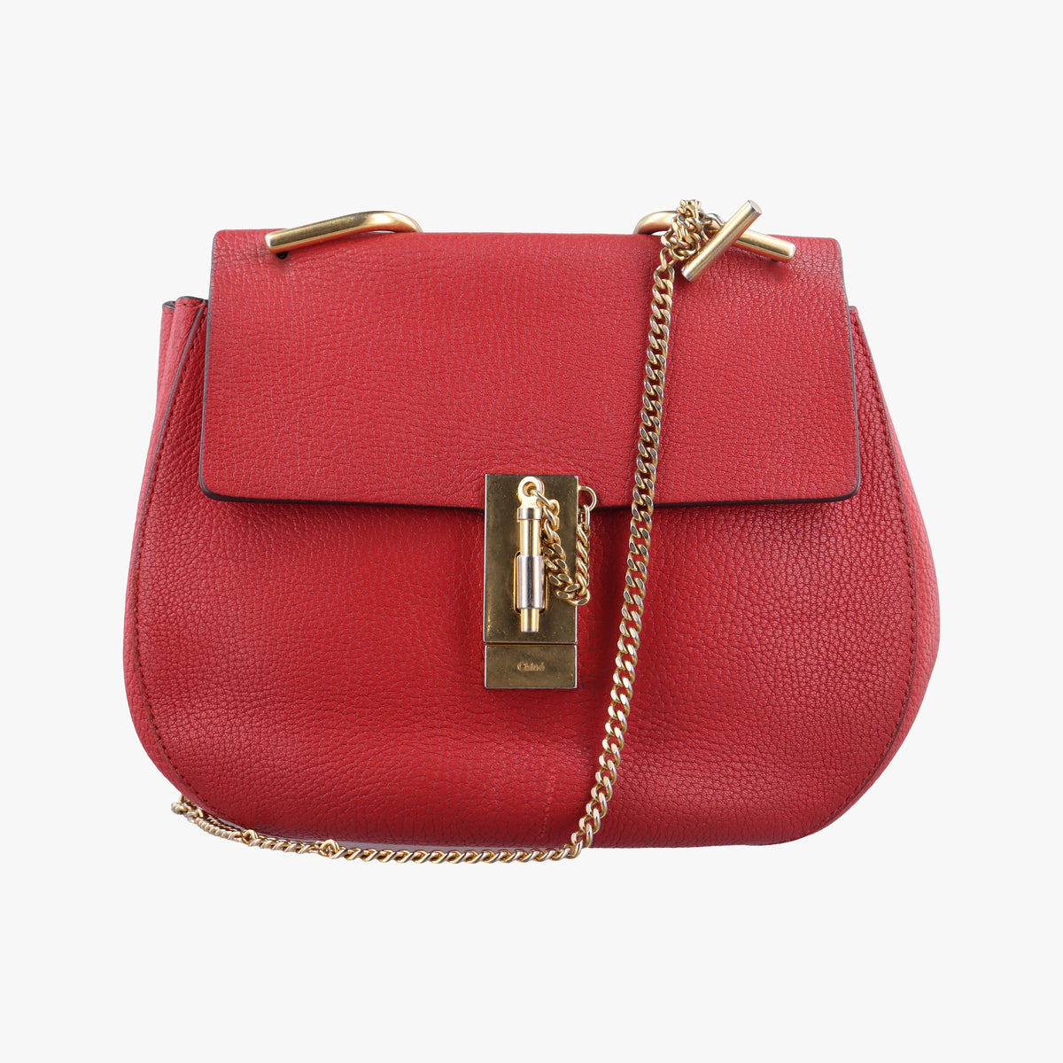 Pre-owned Chloe DREW Red Leather  shoulderbag | stylenewstar