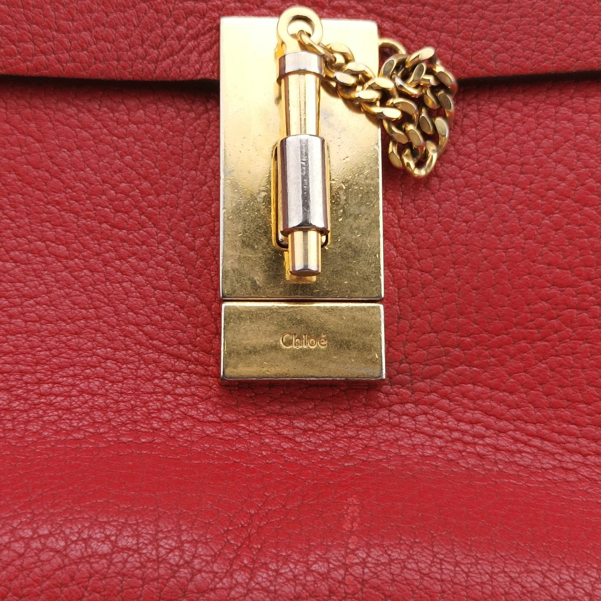 Pre-owned Chloe DREW Red Leather  shoulderbag | stylenewstar