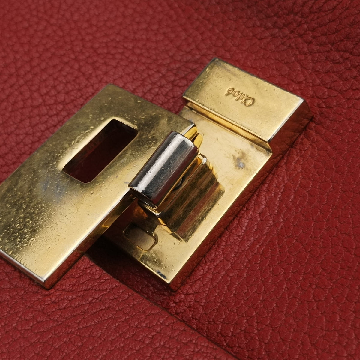 Pre-owned Chloe DREW Red Leather  shoulderbag | stylenewstar