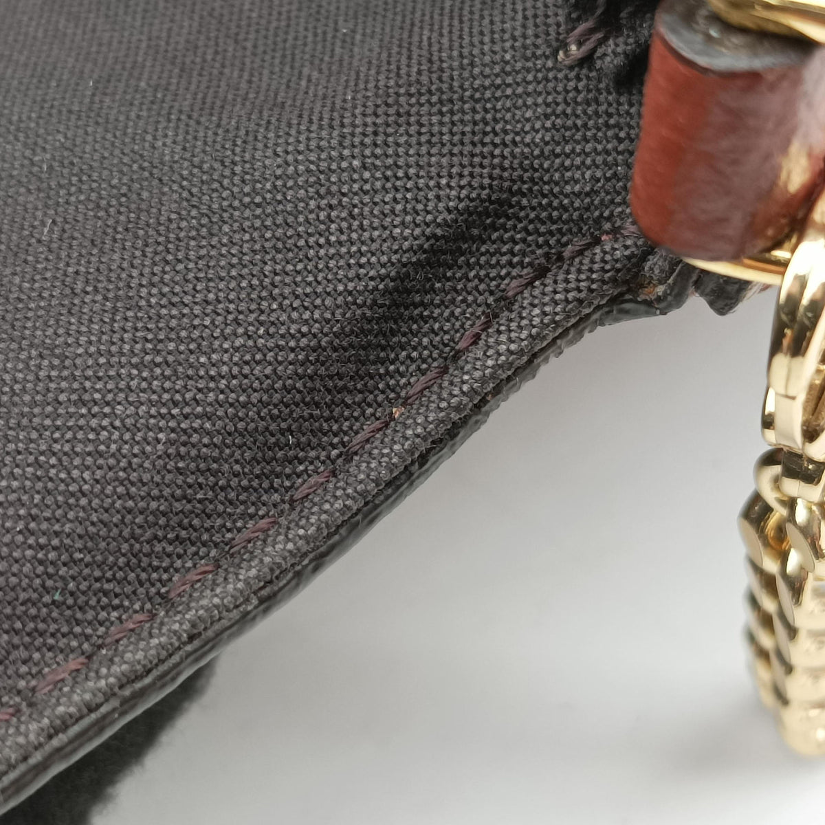 Pre-owned Fendi Kan I F Brown Leather 8BS032 shoulderbag | stylenewstar