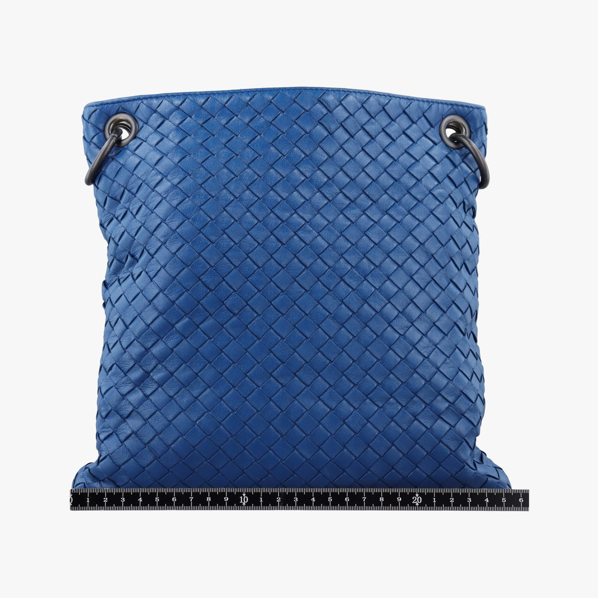 Pre-owned Bottega Veneta Intrecciato Blue lambskin  shoulderbag | stylenewstar