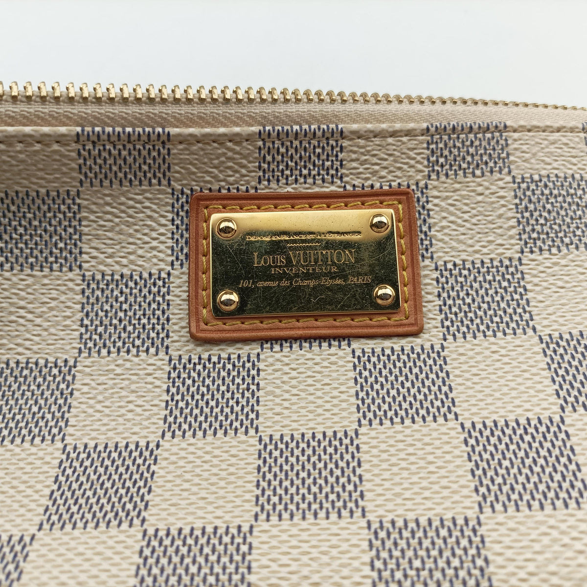 Secondhand Louis Vuitton Pochette Mila MM AZUR Damier Canvas N60027 handbag | stylenewstar
