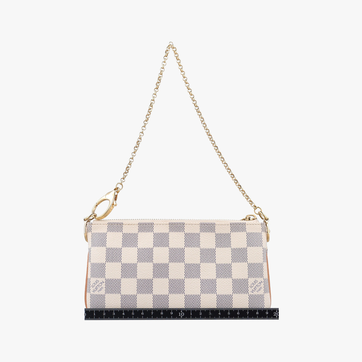 Secondhand Louis Vuitton Pochette Mila MM AZUR Damier Canvas N60027 handbag | stylenewstar