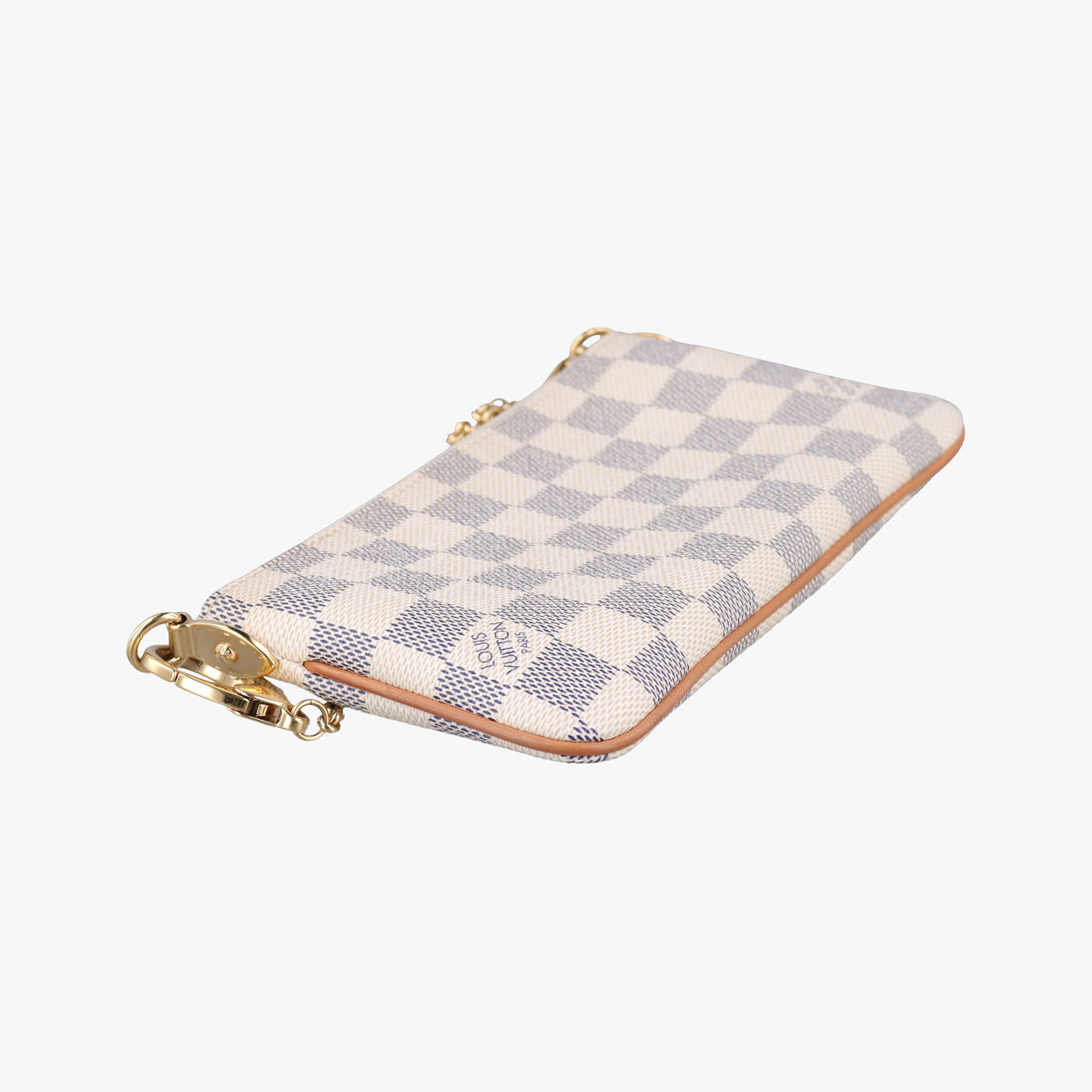 Secondhand Louis Vuitton Pochette Mila MM AZUR Damier Canvas N60027 handbag | stylenewstar
