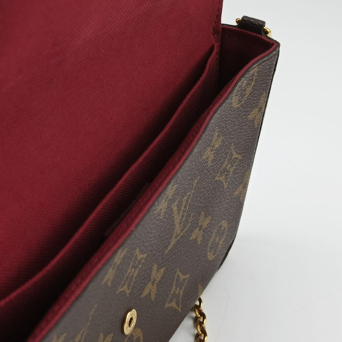 Pre-owned Louis Vuitton Pochette Felicie Brown Monogram Canvas M61276 shoulderbag | stylenewstar