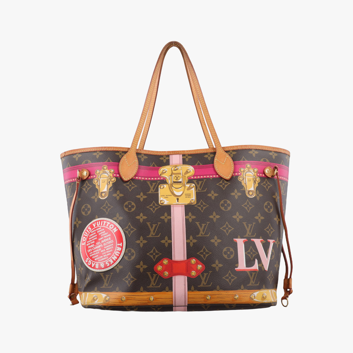 Vintage Louis Vuitton Neverfull MM Summer Trunk brown×Multicolor Monogram Canvas M41390 shoulderbag | stylenewstar