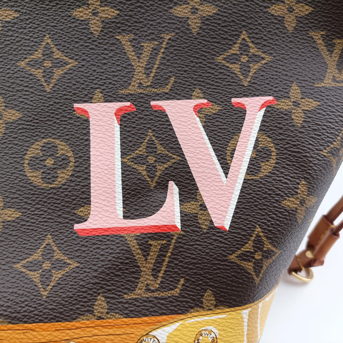 Vintage Louis Vuitton Neverfull MM Summer Trunk brown×Multicolor Monogram Canvas M41390 shoulderbag | stylenewstar