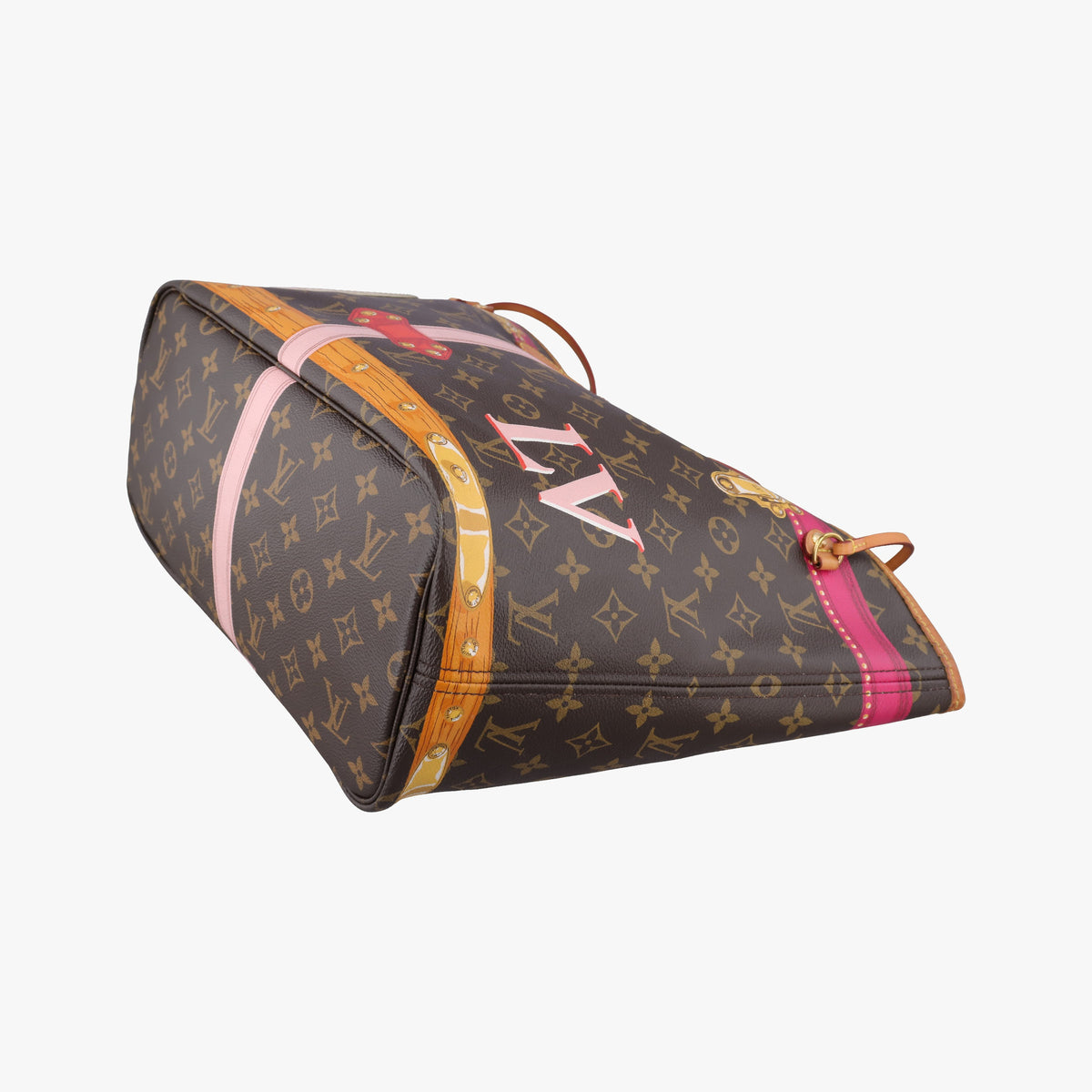 Vintage Louis Vuitton Neverfull MM Summer Trunk brown×Multicolor Monogram Canvas M41390 shoulderbag | stylenewstar