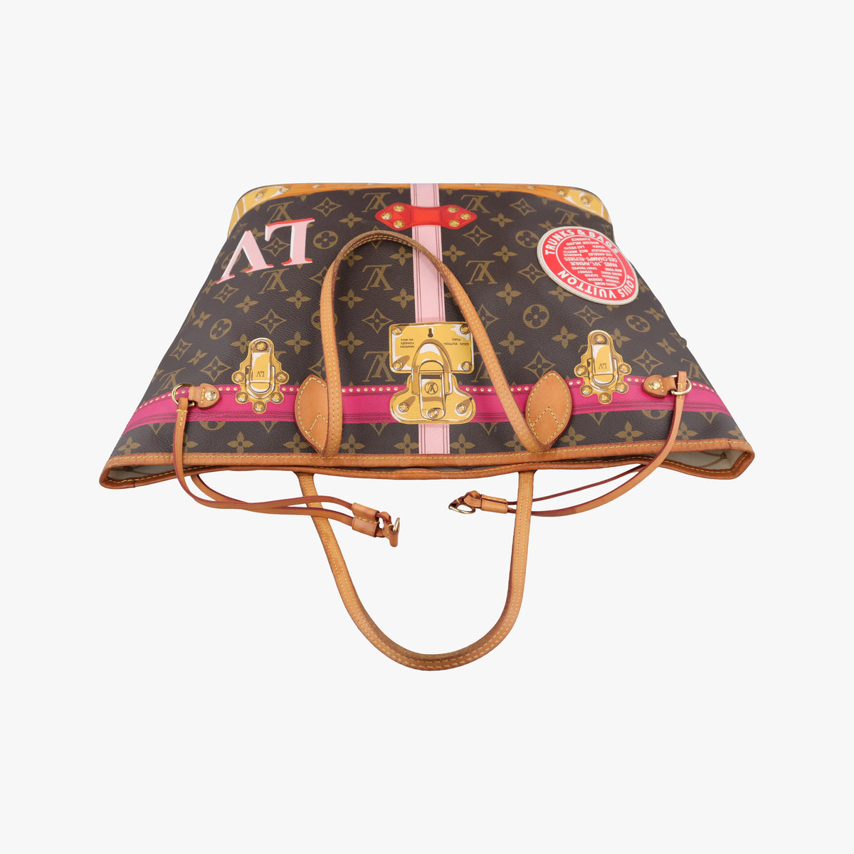 Vintage Louis Vuitton Neverfull MM Summer Trunk brown×Multicolor Monogram Canvas M41390 shoulderbag | stylenewstar