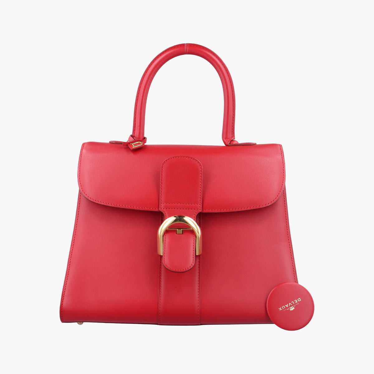 Vintage Delvaux Brillon MM Red leather  handbag | stylenewstar