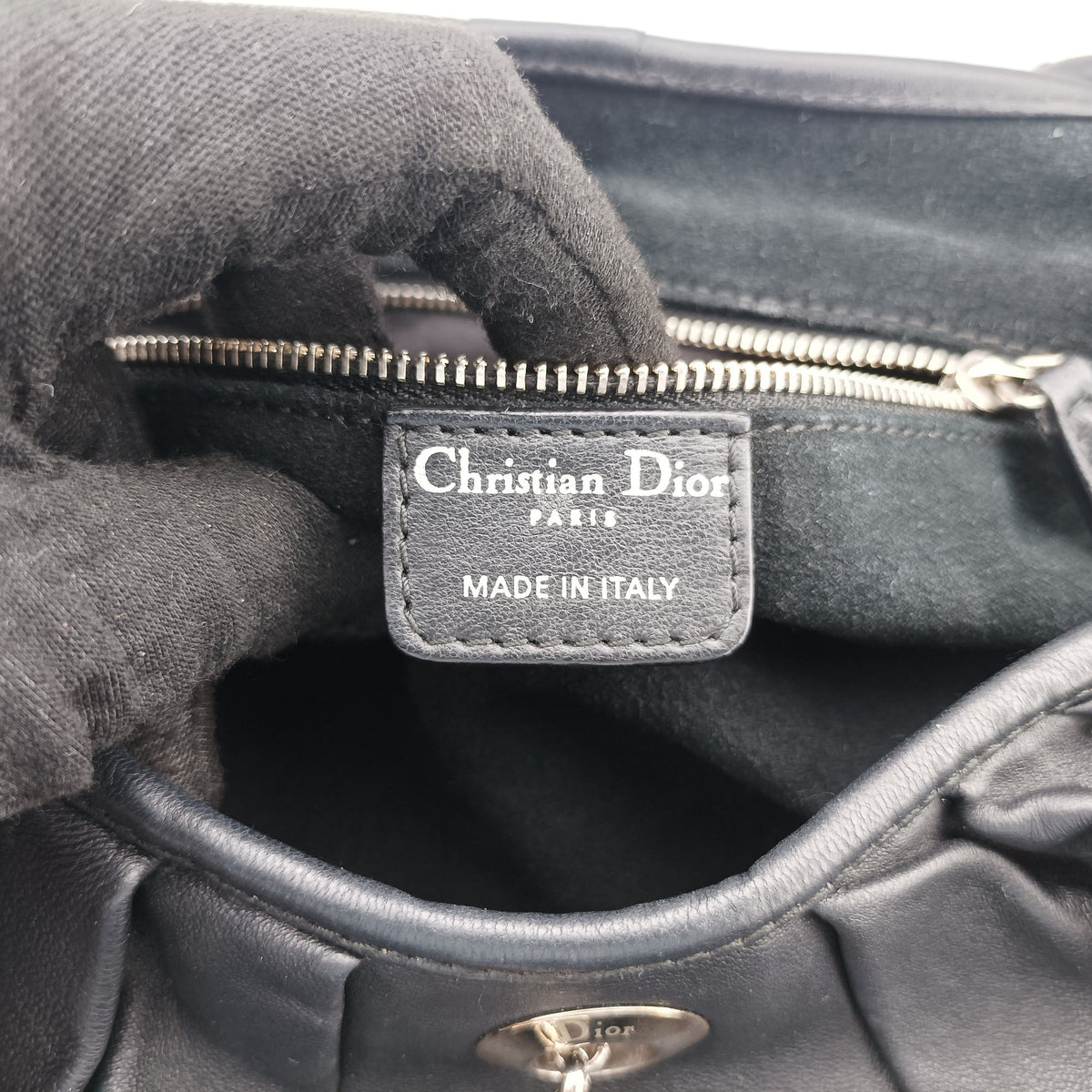 Pre-owned Christian Dior Jazz Club Black leather  shoulderbag | stylenewstar