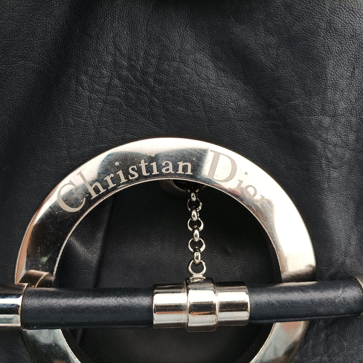 Pre-owned Christian Dior Jazz Club Black leather  shoulderbag | stylenewstar