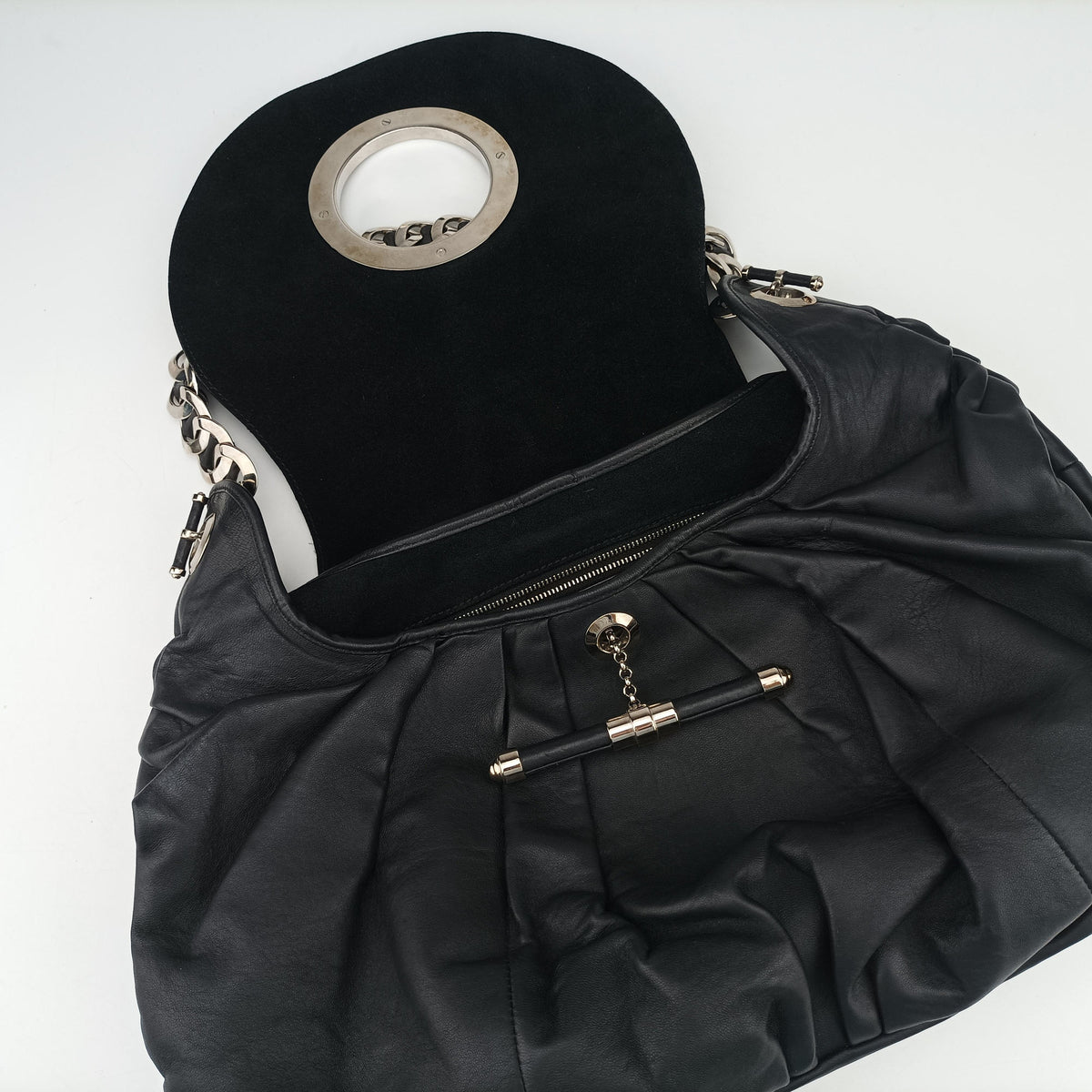 Pre-owned Christian Dior Jazz Club Black leather  shoulderbag | stylenewstar