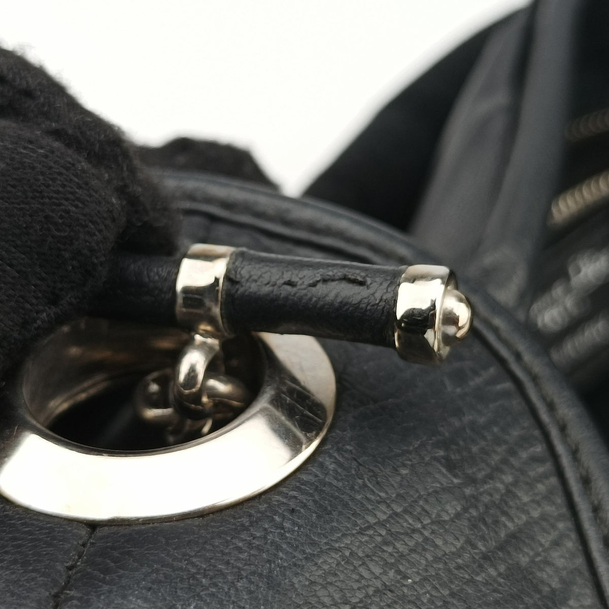 Pre-owned Christian Dior Jazz Club Black leather  shoulderbag | stylenewstar