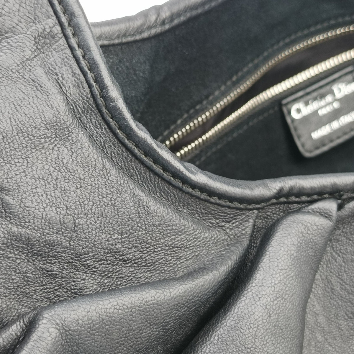 Pre-owned Christian Dior Jazz Club Black leather  shoulderbag | stylenewstar