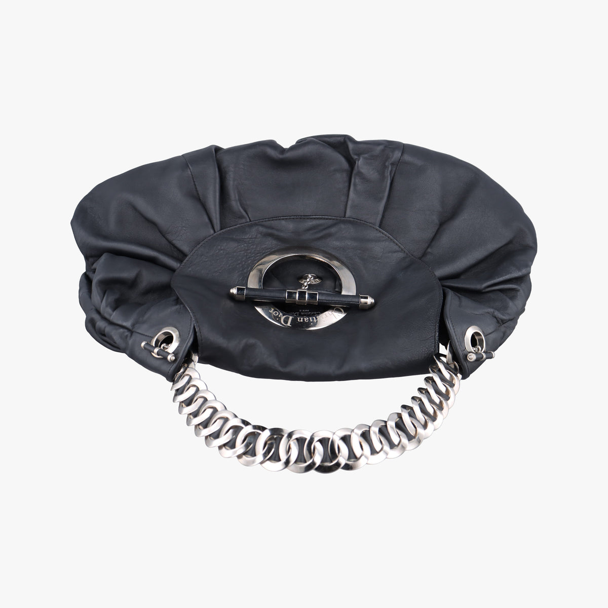 Pre-owned Christian Dior Jazz Club Black leather  shoulderbag | stylenewstar