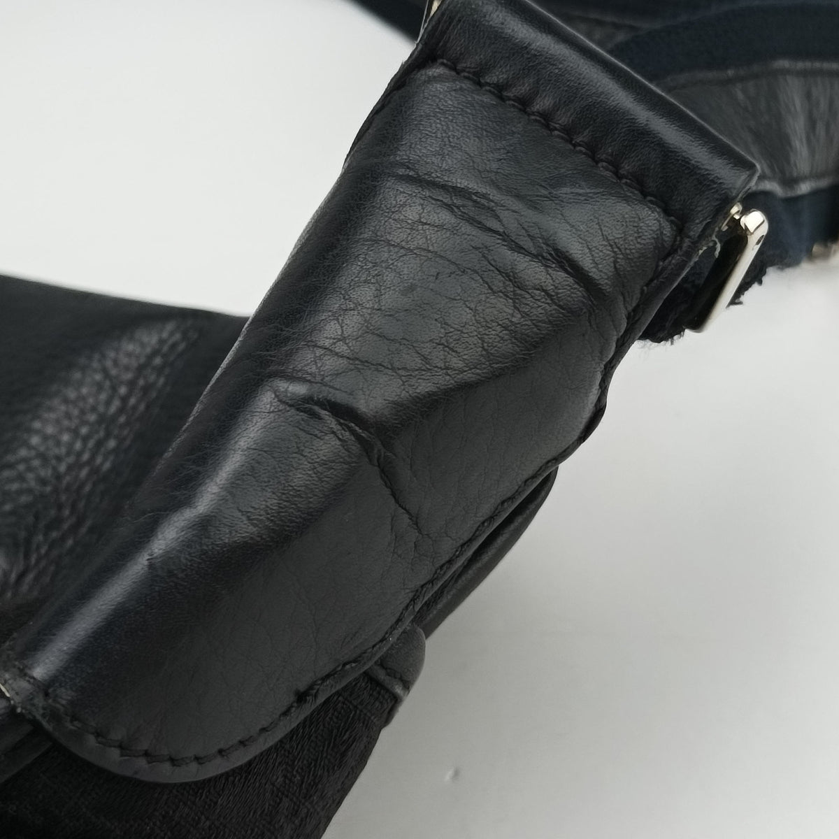 Pre-owned Christian Dior Trotter Street Chic Black Canvas x Leather  shoulderbag | stylenewstar
