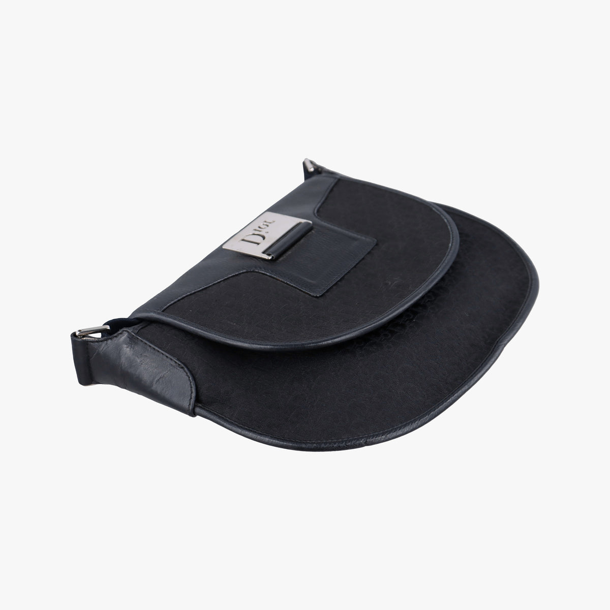 Pre-owned Christian Dior Trotter Street Chic Black Canvas x Leather  shoulderbag | stylenewstar