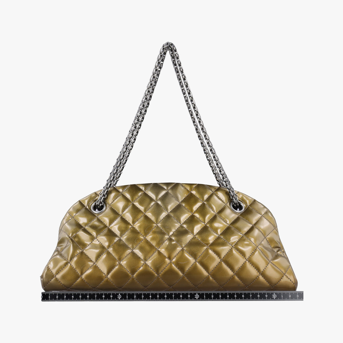Vintage Chanel Mademoiselle Bowling Golden Patent A50557 shoulderbag | stylenewstar
