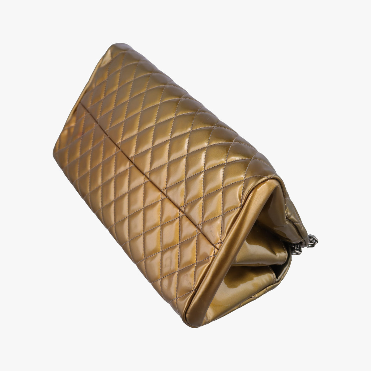 Vintage Chanel Mademoiselle Bowling Golden Patent A50557 shoulderbag | stylenewstar