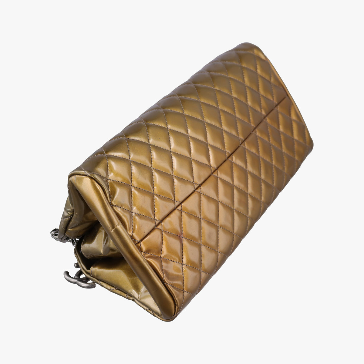 Vintage Chanel Mademoiselle Bowling Golden Patent A50557 shoulderbag | stylenewstar
