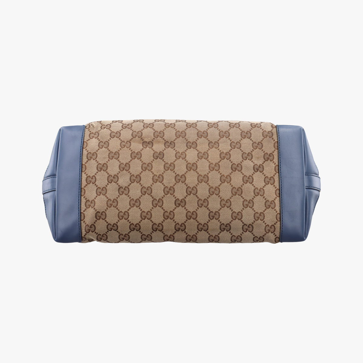Vintage Gucci GG Craft Beige x Blue Canvas×Leather 247209 handbag | stylenewstar